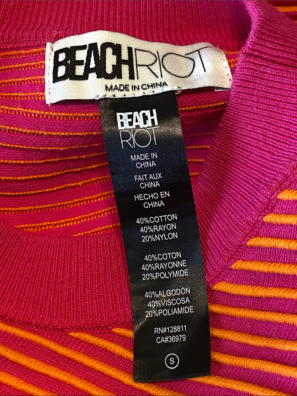 Beach Riot Occulus Sweater in the Sunset Two-Tone Rib colorway Size Small - Picture 7 of 9